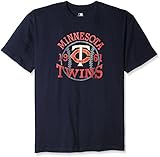 MLB Minnesota TwinsメンズチームグラフィックショートスリーブグラフィックTシャツ、3 x、海軍