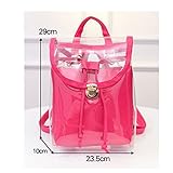 Mutell（TM）新しい到着の女性の10代の少女カジュアルリュックサックMochilaのための透明なバックパック高品質の掛け金PVCプレッピースクールバッグ
