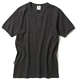 [Avirex] [アヴィレックス] Tシャツ半袖 (抗菌) (防臭) DAILY RIB HENLYNECK TEE 6143504 メンズ Mサイズ 019 CHARCOL