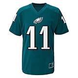 NFL Boys 4 – 7 Carson Wentz Philadelphia Eagles Player Name & Number VネックTシャツ、スモール/4、Jade
