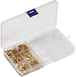 オーディオファン 平型端子セット 金色のオス/メス セット 110型 187型 250型 絶縁スリーブ カバー付き 接続 圧着 ファストン 端子 コネクター 自動車 バイク スピーカー 480個