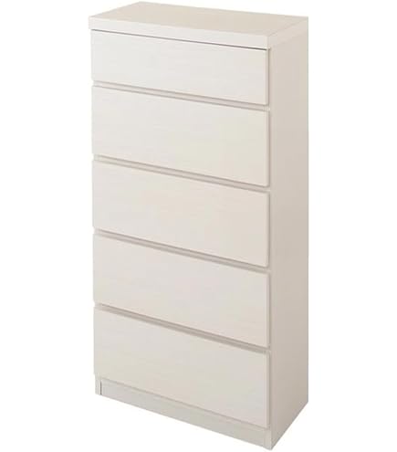 Amazon.co.jp: ISSEIKI チェスト 木製タンス 4段 ホワイト 幅75cm×奥行
