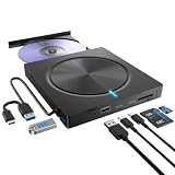 DVDドライブ 外付け 【新モデル・USB3.0】 CD/DVDプレイヤー 薄型 ポータブルドライブ Mac,Windows 11/10/8/7 Linux OS