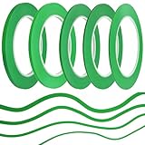 マスキングテープ 高耐熱塗装マスキングテープ (曲線用) 緑 1.5mm 2mm 2.5mm 3mm 4mm 5mm (6巻入)