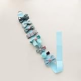 Nice Days（ナイス　ディズ）　ヘアピン 女の子　可愛い蝶結びヘアクリップ　お祝い　結婚式　七五三　プレゼント　8本セット (ブルー　グリーン)