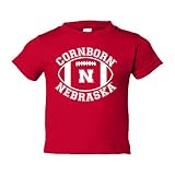 Nebraska Cornhuskersネブラスカ州Football」cornborn N " Football幼児用Tシャツ レッド