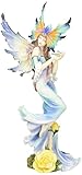 Design Toscano Flower Fairies of Butterfly Hollow Tea Rose Fairy, Multicolored