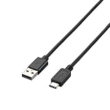 エレコム USBケーブル USB2.0 A-C 1m ブラック U2C-AC10BK