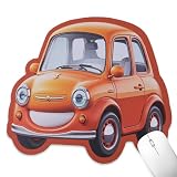 TOCCOOL 車型 マウスパッド マットレスベース付き 漫画風 人間工学 デスクパッド オフィスや家庭コンピュータ用 ゲーミング マウスパッド キュート柄 (24.5 x 23cm)