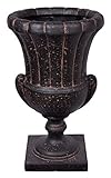 BirdRock Garden Corinthian - Aged Charcoal | Indoor Outdoor Planter Urn [並行輸入品]