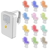 Motion Activatedトイレ夜ライト、新しいImprovedデザイン16色サイクルモーションセンサーLED常夜灯トイレ用ナイトライトホーム、ホテルトイレ浴室