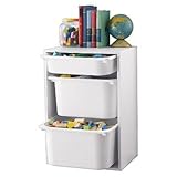 Circoベビー&子供の服、玩具、ゲーム、パズルまたはBooks 3 Binスタッカブルストレージオーガナイザー – ホワイト