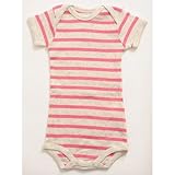 OCEAN＆GROUND オーシャンアンドグラウンド 半袖ボディシャツ ボーダー_ピンク 80