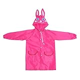 Demiawaking　キッズ 子供用 レインコート　 レインウェア　 レインポンチョ 　身長90～120cm　ブルーカー