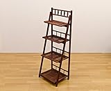 シェルフ 棚 ラック バンブーシェルフ 4段 三角タイプ 竹製 オープンラック 折りたたみ コンパクト