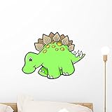 Wallmonkeys WM280837 Cute Little Baby Dinosaur - 5 Peel and Stick Wall Decals (18 in H x 14 in W) [並