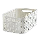Curver rattan-lookスモールストレージバスケットinベージュ