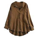 トップス レディース Dafanet 2018 シャツチュニック tシャツ スキッパー シャツVネック ゆったり ポケット付き ブラウス 長袖 無地 ヘビーウェイト カットソー ティーシャツ きれいめ