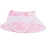tita-dongポータブル折り曲げ保育園幼児ベビーCot Bed幼児ベビーベッド寝具キャノピーShipタイプMosquito Net S オレンジ QT9110412MOH1S63