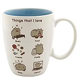 Pusheen by Our Name Is Mud " Things Pusheen Loves " Stonewareコーヒーマグ、12オンス