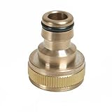 Silverline 3 4" - 1 2" Solid Brass Hose Pipe Reel Tap Connector