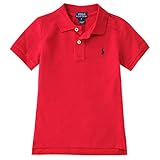 ポロ ラルフローレン 半袖 ポロシャツ キッズ 男の子 ボーイズ 半袖 白 無地 （サイズ:5、カラー：Red） Polo Ralph Lauren [並行輸入品]