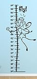 Growth chart Fairy壁デカールステッカー 72 Inches ブラック WD-WSQ-1019-BLK-72