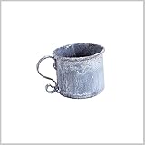 ナチュラル プランター ポット 植木鉢 ガーデン用品 ツール ガーデニング カップ Roman ブリキマグポット Sサイズ GRAY