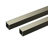 安田 アルミ角パイプ 2m 2.0x50x50mm ステンカラー 2本組