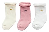 (アレックスユール) 保温秋冬 ベビーソックス キッズ新生児靴下 0-3歳 出産祝い 温かい ふわふわ 3足セット(男の子用 女の子用)
