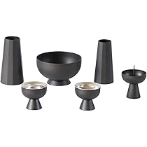 モダン仏具 Amazon｜モダン仏具6点セット「セレス2.5寸」 エボニー 真鍮製