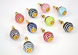 set of 10 multicolor colorful yellow/ green/red/blue/pink ceramic cupboard door cabinet knobs drawer