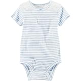 Carter's(カーターズ) ストライプ レース ボディスーツ ブルー ロンパース半袖 12ヶ月【並行輸入】