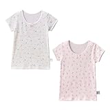 ミキハウス(mikihouse) 星ボーダー＆小花 半袖Ｔシャツセット (肌着)＜2枚1セット＞ （10-2411-612） 100cm 白（01）