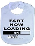 Fart Now Loading - Funny Baby/Toddler/Newborn Bib - Baby Gift blue by Print4U