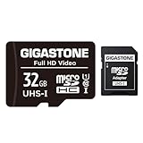 GIGASTONE マイクロsdカード 32GB U1 C10 microSDHC 90MB/s アクションカメラ スポーツカメラ Full HD 撮影 SDアダプター1枚付き