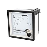 uxcell　ACアナログ電流計　パネルアンペアメーター電流計　スクエア電流試験　AC　0-20A　72mm ｘ 72mm