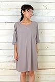 Milk tea マタニティ 授乳服 ワンピース チュニック ベーシックビックT ローズグレー あて布 産後服 マタニティウェア ワンピ