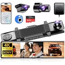 Amazon.co.jp: ドライブレコーダー ミラー型 【2026業界新開発 3カメラ