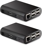 waves 2個セット Raspberry Pi 3B 3B+ 用 ケース ヒートシンク 3点付属 (ブラック)