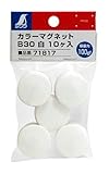 シンワ測定 カラーマグネット 直径30mm 白 10コ入 ビニール袋入 71817