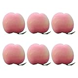 TOOGOO ( R ) 6pcs人工リアルなシミュレーションライトJuicy Peach FakeフルーツピンクHoney Peach