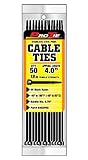 Pro Tie B4SSP50 3.9-Inch Stainless Steel Pawl Cable Tie UV Black Nylon 50-Pack [並行輸入品]
