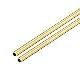 uxcell 真鍮丸管 0.5 mm壁厚さ シームレスストレートパイプチューブ 4mm外径 x 0.5mm壁厚,2個