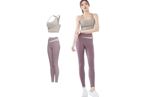 [FLYSHION] スポーツブラ レディース 揺れない ブラジャー スポーツブラジャー しっかりサポート ヨガブラ トレーニング レディース 伸張 おしゃれ 完璧な形状 快適な動き 2枚組 上下セット