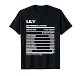 Lily 栄養成分表示:名前おかしい Tシャツ