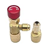 TIGRE BLANC エアコン ガス チャージ バルブ R410a R32 5/16 真空引き 冷媒 ガスコントロール 1/4 変換 アダプター 付き 単品