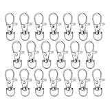 ナスカン キーホルダー金具 20個入 キーホルダー パーツ アクセサリーパーツ 10mmレバー付きナスカン金具 回転リング付きフック