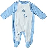 (フィクソーニ)FIXONI 北欧ブランド ベロア ロンパースと長袖ボディスーツのセット ブルー 68cm