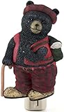 Blonder樹脂ブラックBear Santa Night Light